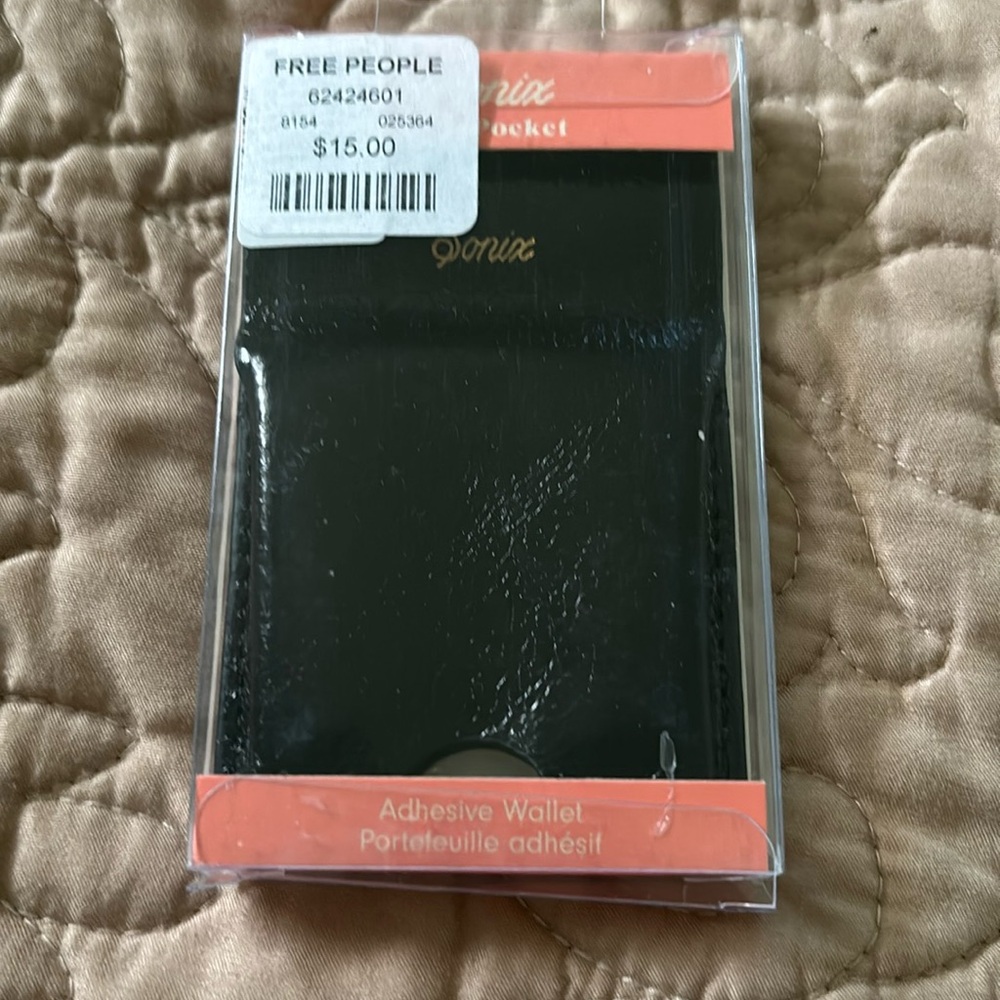 NWT Free People Vegan Sonia Stick-On Cell Phone Wallet